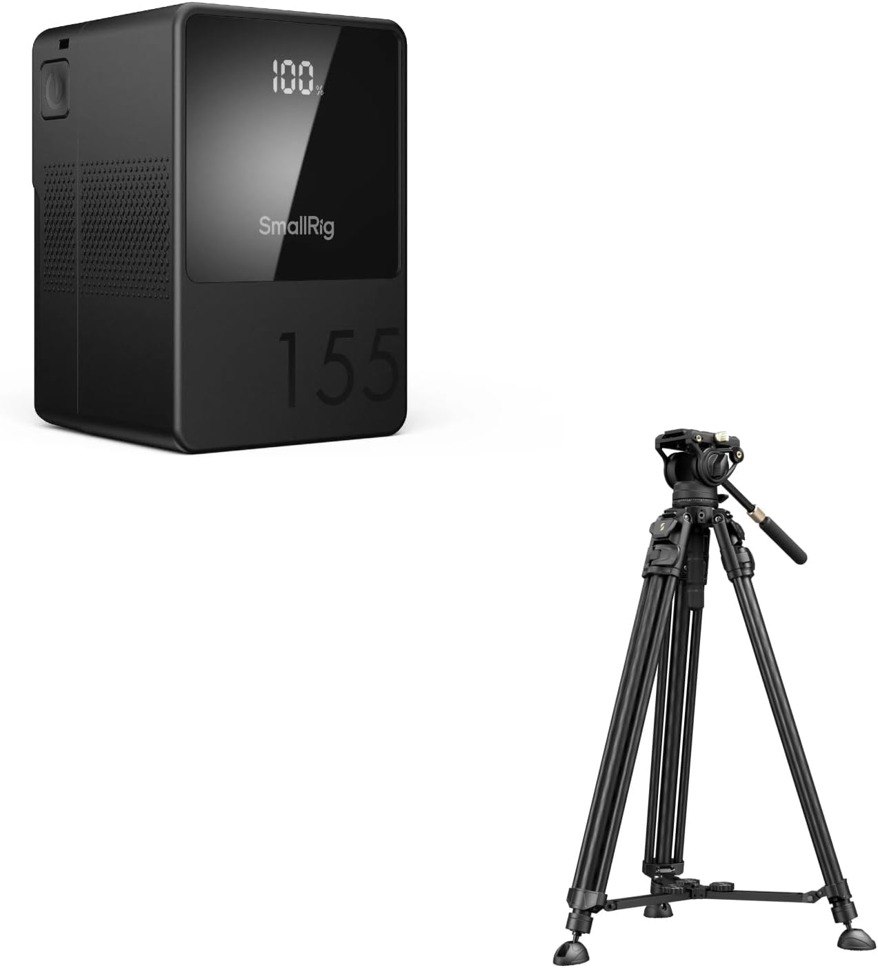 SMALLRIG V Mount Battery VB155 + Heavy Duty Video Tripod