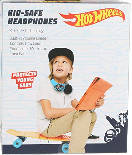 Hot Wheels Kids Safe Over The Ear Headphones Hp2-03084 | Kids Headphones, Volume Limiter For Developing Ears, 3.5Mm Stereo Jack, Recommended For Ages 3-9, By Sakar #TOP4