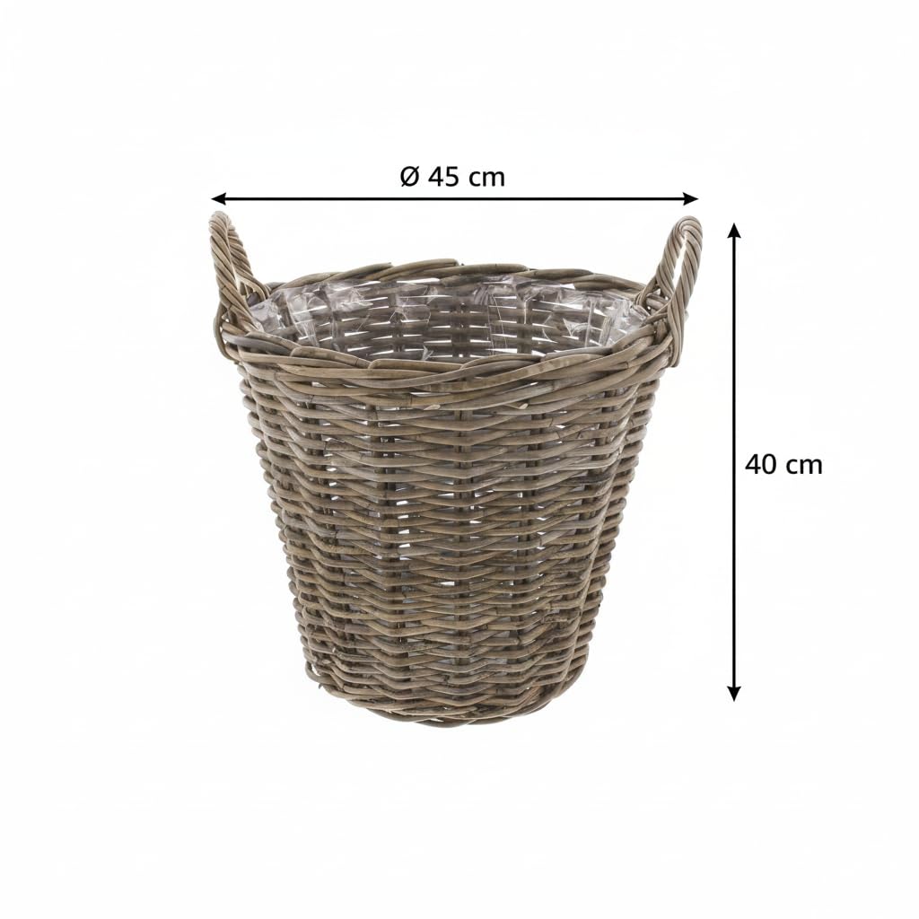 Frank Flechtwaren - Cesto per Piante, in Rattan, Misura Grande