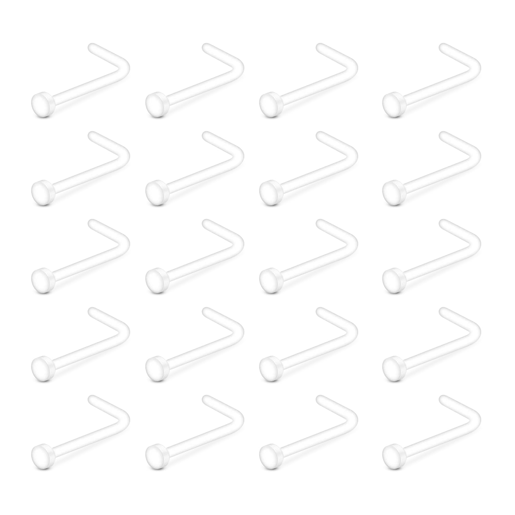 Piercing Retainer Set Clear Septum Ring Plastic Nose Studs Eyebrow Lip Labret Stud Septum Hoops Cartilage Industrial Tragus Earring Retainer For Surgery — view 7