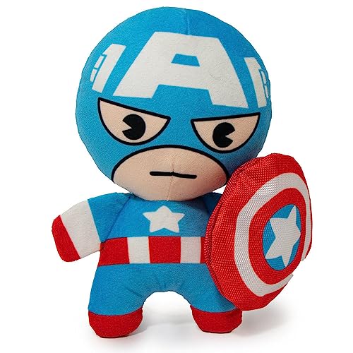 Buckle-Down Marvel Captain America Plush Squeaker Dog Toy #TOP10