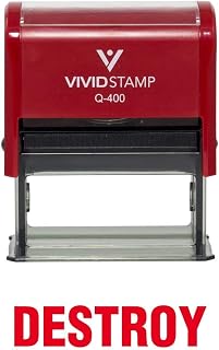 Destroy Office Self Inking Rubber Stamp (Red Ink) - X-Large