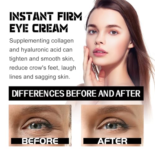 Firming Eye Cream,Eye Cream for Dark Circles and Puffy Eyes,Instant Eye Tightener,Eye Cream Anti Aging,Remove Eye Bags & Lifting Puffy Eye,Reduce Lines Wrinkles,Women & Mens Eye Cream,-Hydrating - Image 4
