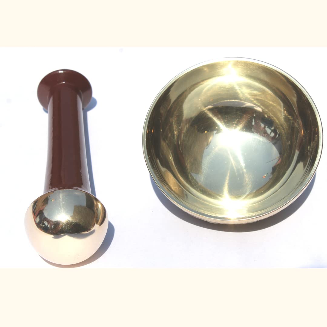 Brass Vatki/Facial and Foot Customer Equipment/Relaxation and Deep Cleaning Ancient (Watki with Mini Kansa 3.5 cm) (set of 1) (set of 1)