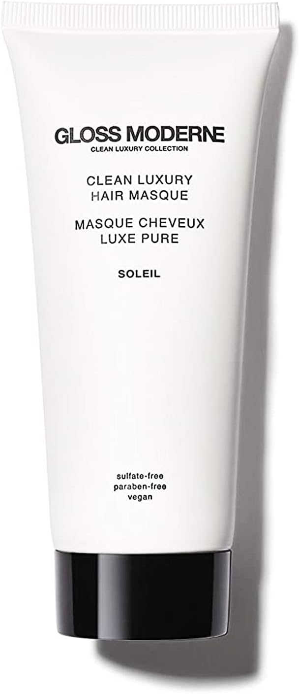 GLOSS MODERNE Clean Luxury Deep Conditioning Hair Masque by Gloss Moderne - 3.4 Fl Oz - Hair Mask with Notes of Mediterranean Almond and Coconut Accented with Cognac - Controls Frizz and Adds Shine