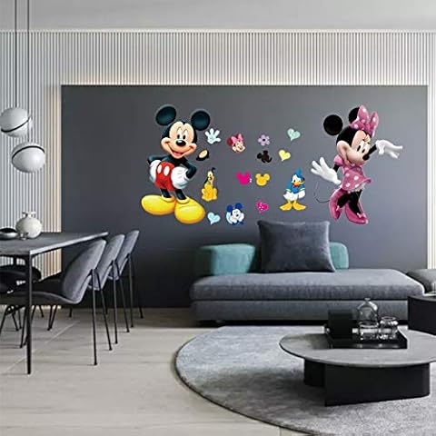 Kibi Wall Stickers Mickey Mouse Wall Stickers Kids Bedroom Mickey Mouse Wall Stickers Minnie Mouse Mickey Mouse and Friends Wall Stickers Cover