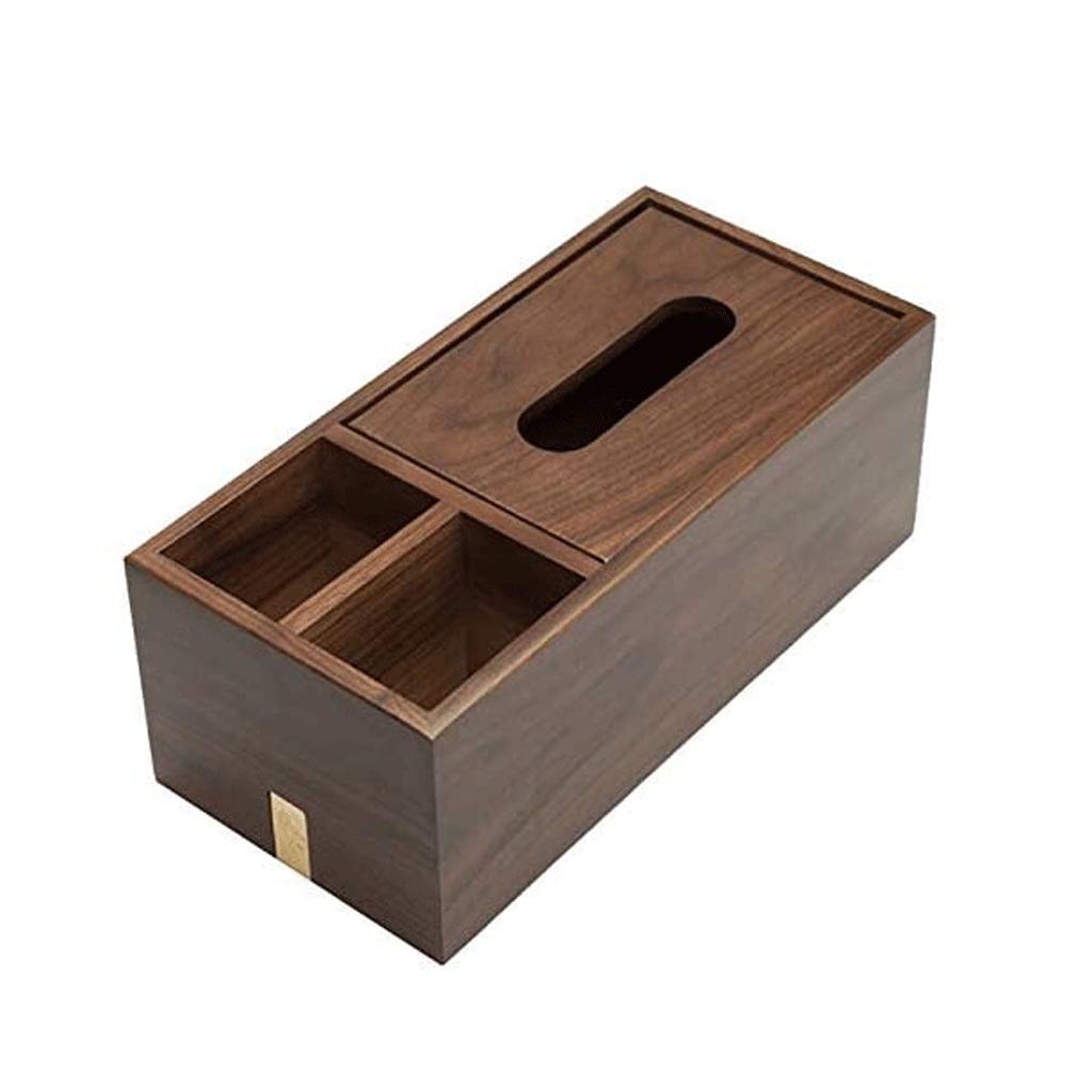 Boîte rangement bois noyer : ne cherchez plus vos télécommandes
