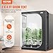 VEVOR 2x4 Grow Tent, 48'' x 24'' x 72'', High Reflective 2000D Mylar Hydroponic Growing Tent with Observation Window, Tool Bag and Floor Tray for Indoor Plants Growing