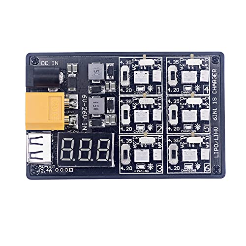 Hsthe Sea Carte Lipo LiHV 1S Micro JST 1.25 et JST-PH 2.0 Drone LiPo d'entrée 2-6S pour Carte Chargeur de Batterie Blade Inductrix Tiny Whoop 12V3A