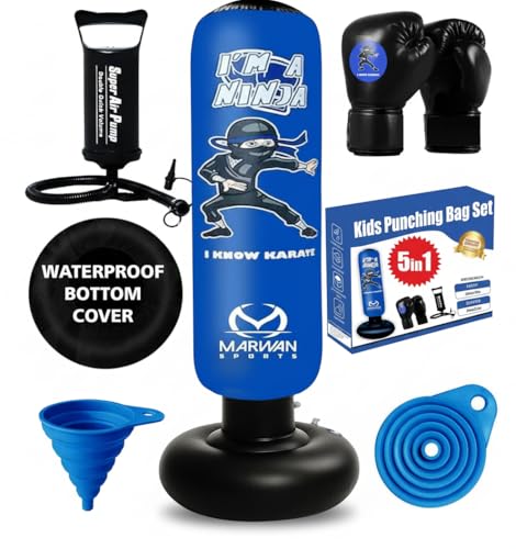 Marwan Sports 5-in-1 Inflatable Punching Bag for Kids – 63