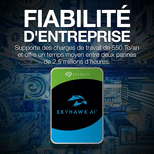 Seagate SkyHawk AI ST12000VE0008 Disque dur 12 To interne 3.5 SATA 6Gb/ mémoire tampon : 256 Mo avec de Seagate Rescue Data Recovery - vue 7