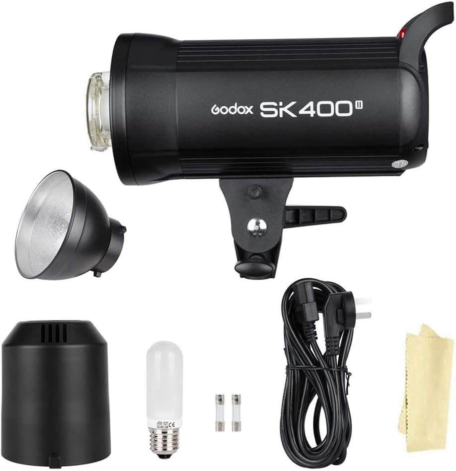 Best Deal 🛒 Godox SK400II 400Ws GN65 5600K Studio Strobe Flash Monolight Light for Studio Shooting,with Built-in Godox 2.4G Wireless X System,150W Modeling Lamp(Bowens Mount) Best Deal Godox SK400II 400Ws GN65 5600K Studio Strobe Flash Monolight Light for Studio Shooting,with Built-in Godox 2.4G Wireless X System,150W Modeling Lamp(Bowens Mount)