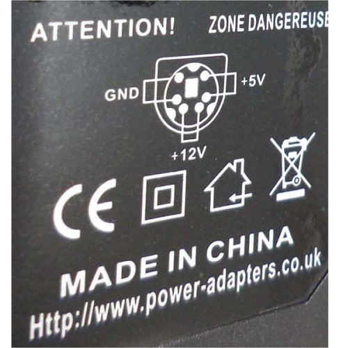 Adaptateur Secteur 12V 5V 2A 6 Pin – Chargeur Alimentation Pour Disque Dur Heden BEHED35V8S & Boîtiers Externes