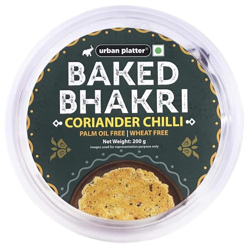 Image of urban platter Baked Coriander Chilli Bhakri, 200gm (Wheat Free, Traditional Gujarati Snack)
