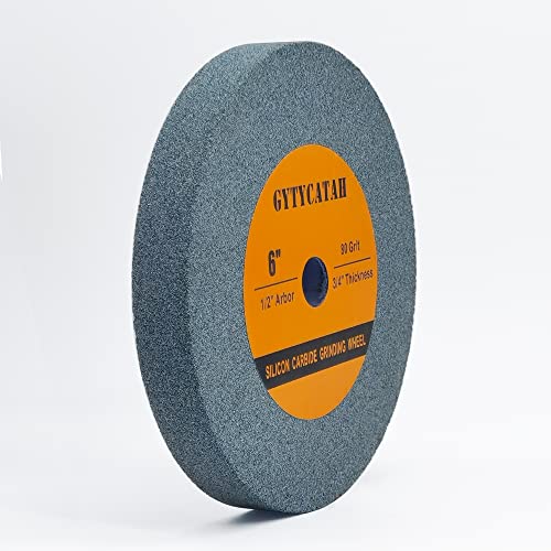 Gytycatah 6" Bench Grinding Wheel, Green Silicon Carbide Abrasive Bench Grinding Wheel, Dia 6" X 3/4" Thickness With 1/2" Arbor, 80 Grit #TOP13