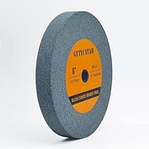 6" Bench Grinding Wheel, Green Silicon Carbide Abrasive Bench Grinding Wheel, Dia 6" x 3/4" Thickness with 1/2" Arbor, 80 Grit
