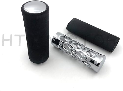 Miniatura 4 de HTTMT ET006 - Cubierta de agarre de manillar de espuma antivibración para motocicleta compatible con Harley BMW