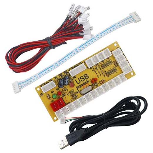 SJ@JX Arcade USB Encoder Fight Stick Raspberry Pi Joystick Button PC MAME Retro Pie Zero Delay USB 5V Encoder Board