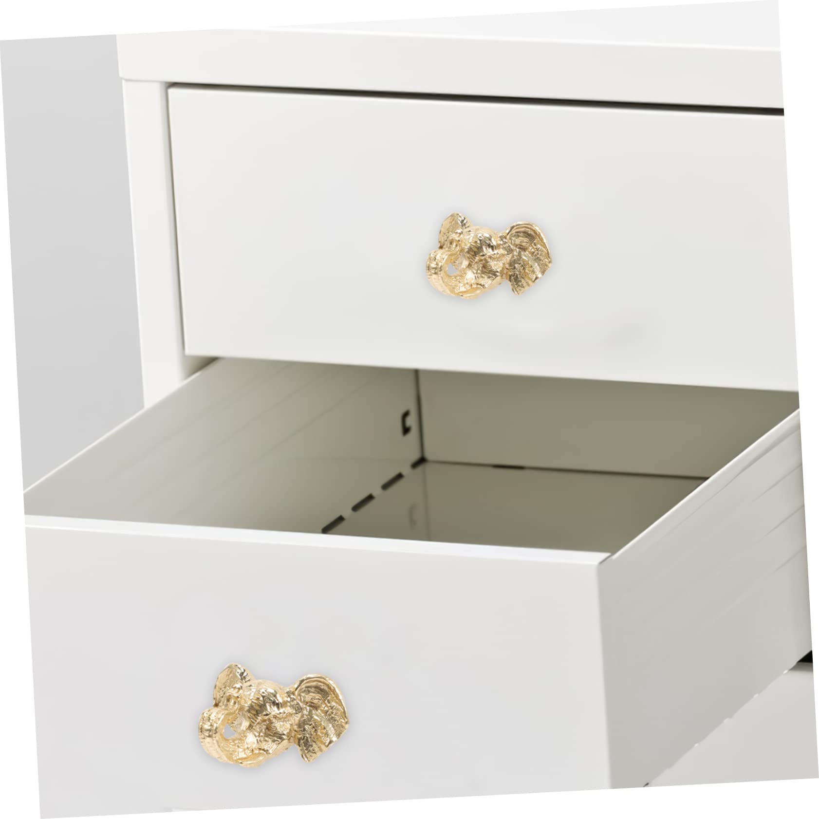 jojofuny 4stücke Brass Knob Elefantenkopf Ziehgriff Für Schrank Möbelknopf Dekorativer Türknauf Messing Geeignet Für Küchenschränke Kommoden Bücherregale Und