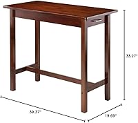 Vista 3 de Winsome Cocina Sally de madera, nogal antiguo, MUEBLES