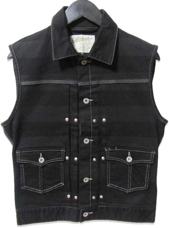 CALIFORNIA LINE カリフォルニアライン ベスト ボーダー シャドー ボーダー ストレッチ ブラック 黒 S