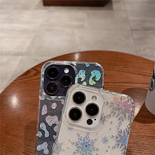 Coque rigide iPhone 14Pro transparente anti-choc et laser pailletée - 4