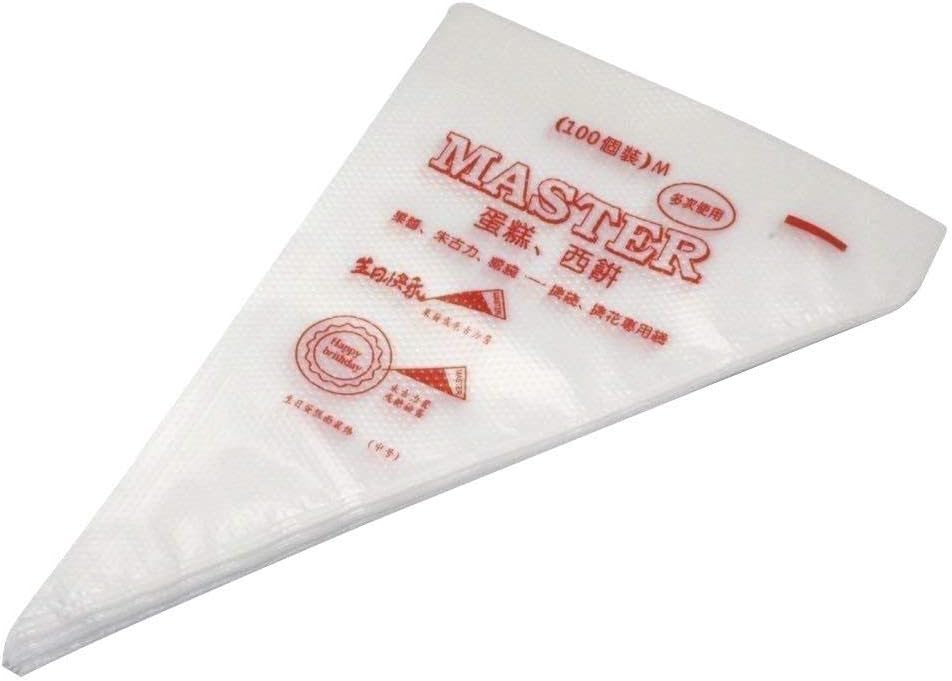 MORLIFE100pcs Disposable Plastic Piping Bag Butter Cream, Decorating, Cookie, Cake Medium Size 21cm x 34cm