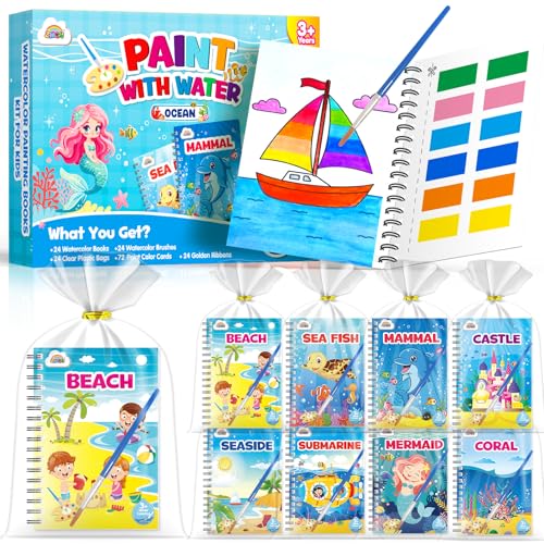 Image of ZMLM 24 Pack Ocean Coloring Books - Birthday Party Favors for Kids 4-8