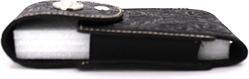 Miniatura 6 de West Star - Funda de cuero universal para teléfono celular con cierre magnético 326B Horse BK