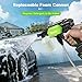 Rivlox Cordless Pressure Washer, 1500 PSI Portable Power Washer with 6 in 1 Nozzle,with 2/4.0Ah Battery,5M Hose,Hose Connector,Handheld Power Washer for Car,Floor,Patio,Garden Cleaning