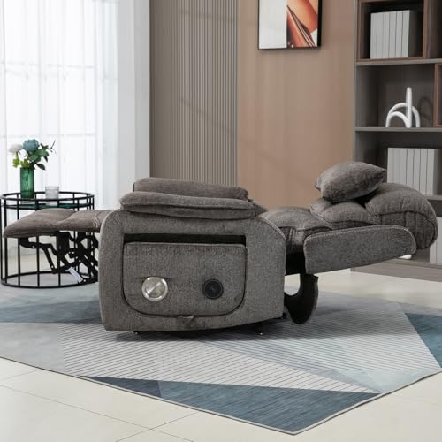 Large Power Recliner with Massage and Heated Features