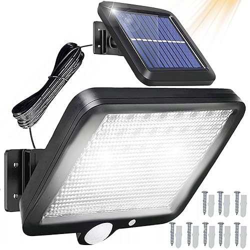 Retoo Solarlampen für Außen mit Bewegungsmelder, 108 LEDs, Verbessertes Neues Modell Solar Lampe Outdoor für Garten, Solarleuchten für den Außenbere ichdeal für Terrasse, Veranda, Garage, Haustür