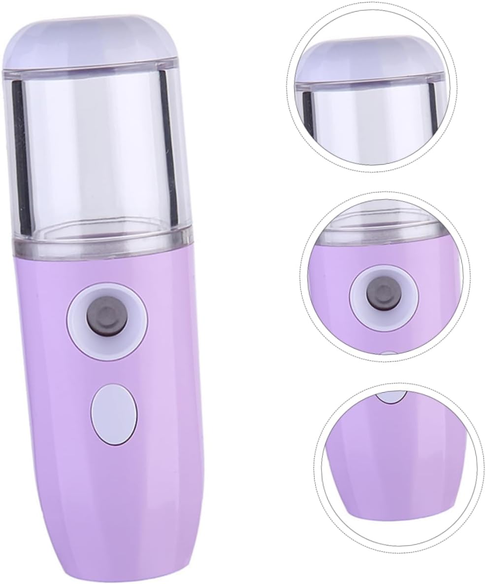 FOMIYES Portable Nano Facial Mister USB Rechargeable Moisturizing Mist Sprayer for Dry Compact Face Humidifier with Cool Mist for Travel and Office Use