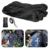 Vogelschutznetz 7.5m x 15m, Vogelschutznetz Engmaschig, Maschenweite 2.5 x 2.5 cm, Taubennetz Balkon, Pflanzennetz für Hühnergehege, Teichnetz Obstbaumnetz für Schützt Obstbäume und Gemüse