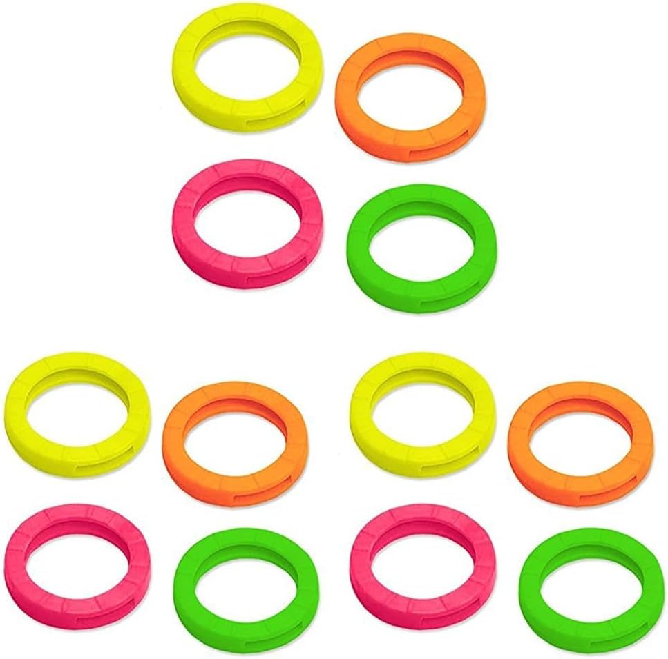 Lucky Line Large Key Identifiers, 150 Per Box, Assorted Neon Colors (16617)