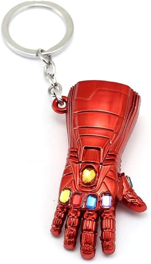 Metal Alloy Marvel Merchandise Avengers Series Iron Man Infinity Glove Gauntet Keyring (Multi-Color)-Single Quantity