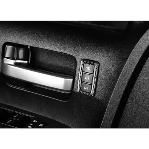 Car Interior Accessories Seat Memory Switch Sticker Carbon Fiber Trim Sticker Compatible with Toyota Tundra 2007 2008 2009 2010 2011 2012 2013
