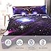 ENCOFT 3D Galaxy Comforter Sets Twin Size for Kids, Outer Space Starry Sky Universe Comforter Bedding Sets for Boy Girl,3 Piece, 1 Comforter, 2 Pillowcases (Twin, Galaxy Purple Comforter Sets)