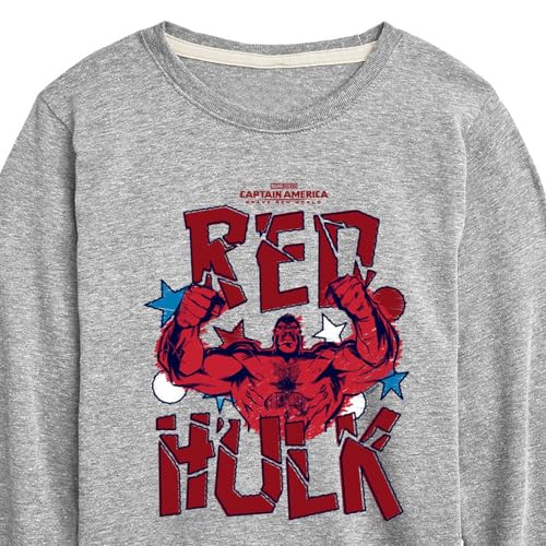 Marvel Captain America: Brave New World - Scribble Red Hulk - Toddler and Youth Kids Long Sleeve Graphic T-Shirt3