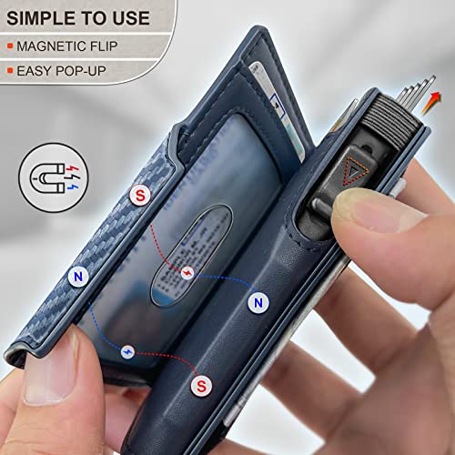 Kemisant Airtag Wallet Men,Mens Slim Front Pocket Wallet Money Clip Standard Or Apple Airtag Use 3.8"×2.8"×0.9" #TOP3