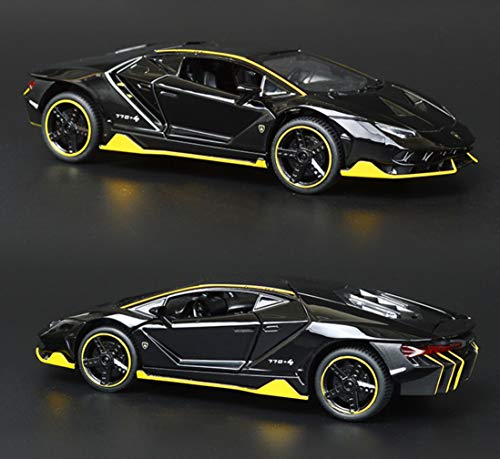 Image of Magicwand 1:32 Scale Die-Cast Metal Centenario LP 770-4 Car with Openable Doors and Pull Back Action【Pack of 1】【Black】