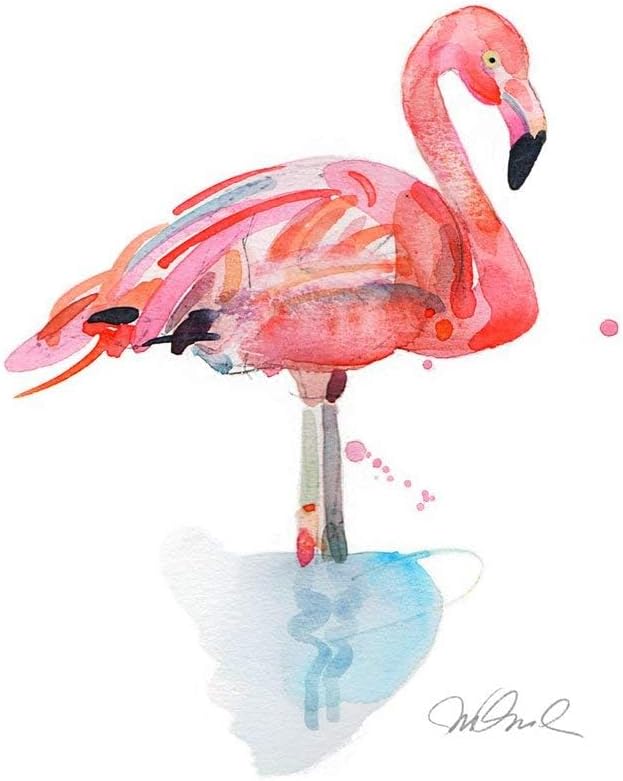 McGaw Graphics Flamingo, Steve Klinkel, Wall Art Print Poster, Paper Size 14" x 11" Image Size 10" x 8"