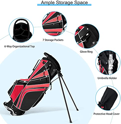 Graffy Golf Club Bags, Golf Carry Bag W/5 Way Dividers, 7 Pockets For Extra Storage And Umbrella Holder, Lightweight Golf Stand Bags For Men, Women #TOP2