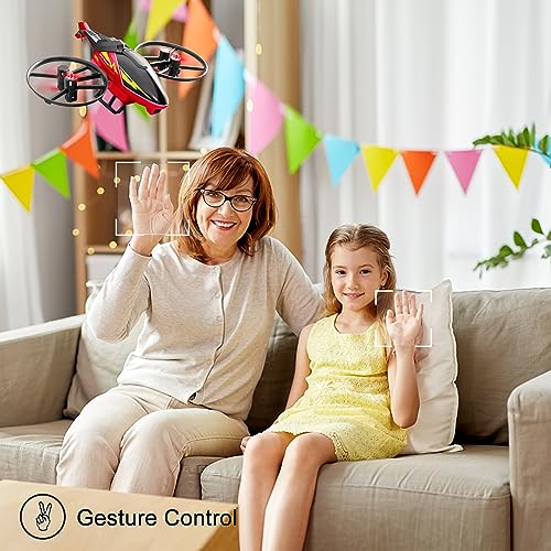 4DRC M3 Helicopter Mini Drone with 1080p Camera for Kids, Remote Control Quadcopter Toys Gifts for Boys Girls with FPV Live Video,3D Flips, Gestures Selfie, Altitude Hold, One Key Start, 2 Batteries - Image 9