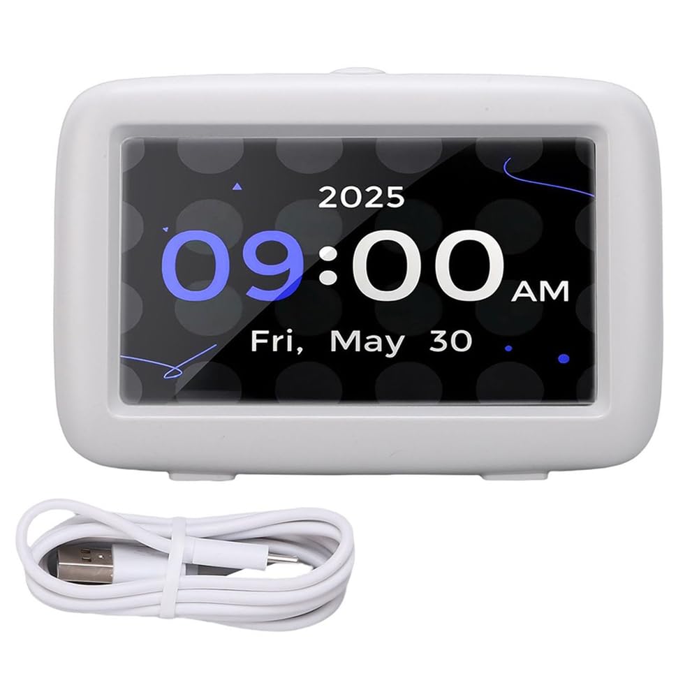 CTRLZS Elderly Clock with Dementia Medication Reminder Alarm 4.3-Inch Desktop Digital Clock with Voice Announcement
