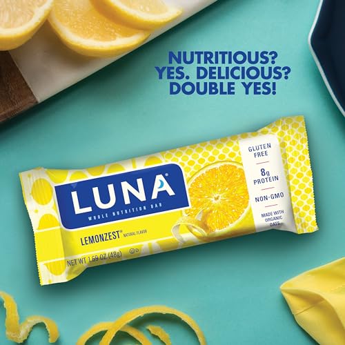 Luna Bar 266000 Lemonzest Flavor - Gluten-Free - Non-Gmo - 7-9G Protein - Made With Organic Oats - Low Glycemic - Whole Nutrition Snack Bars thumb #3