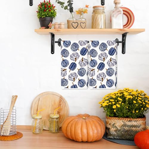 Generic A4083 Anydesign Fall Kitchen Dish Towel 18 X 28 Inch Porcelain Pumpkin Dishcloth Chinoiserie Decorative Hand Drying Tea Towel thumb #4