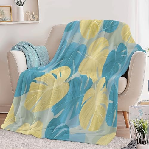 Plaid couverture polaire flanelle bleu clair 130x170 cm jeté de canapé - 4