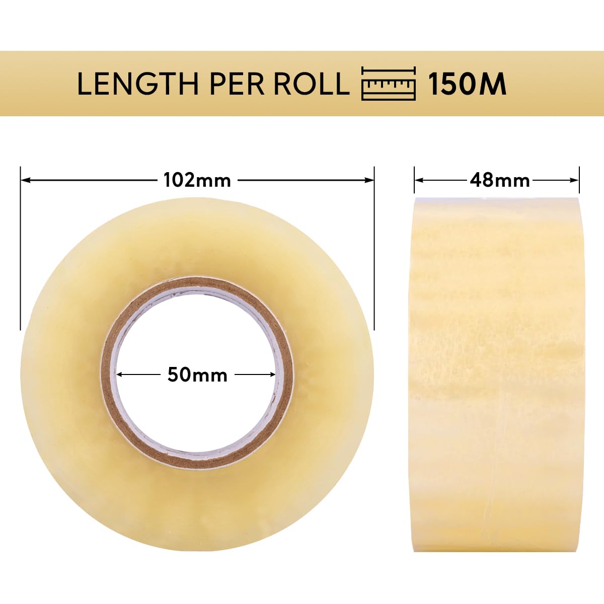 verpacking Nastro da pacchi high tack trasparente 48 mm x 150 m nastro adesivo in PP verpacking, 96 rotoli