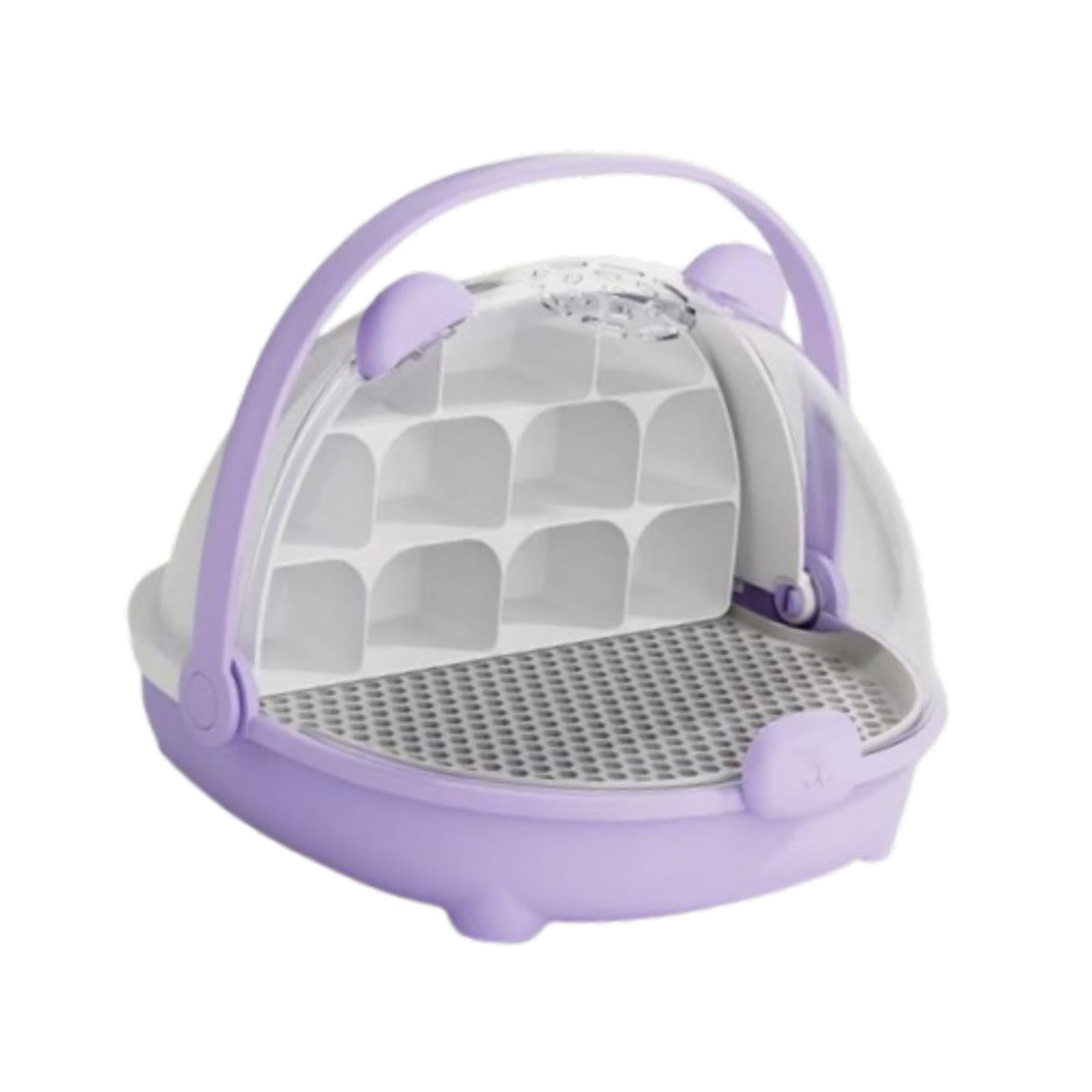 Silkwurm Zuchtbox Silkwurm Futterbox Zuchtbehälter Transparenter Kleintierkäfig Aus PP Und Glas für Labor Kinder Outdoor Aktivitäten, Lila